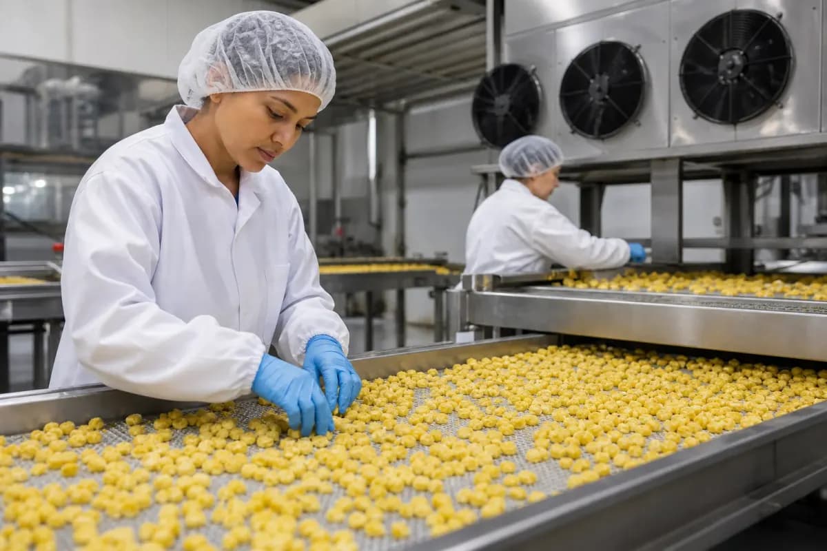 食品加工 — 规格节拍与合同变更(示意配图)